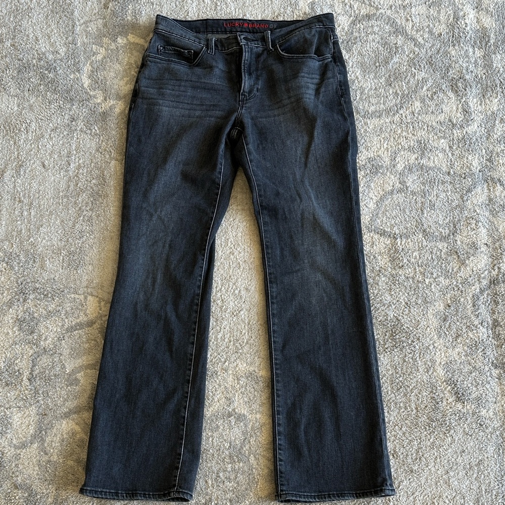 Lucky Brand sweet, midrise boot Gray Denim Jeans size 10/30 R
